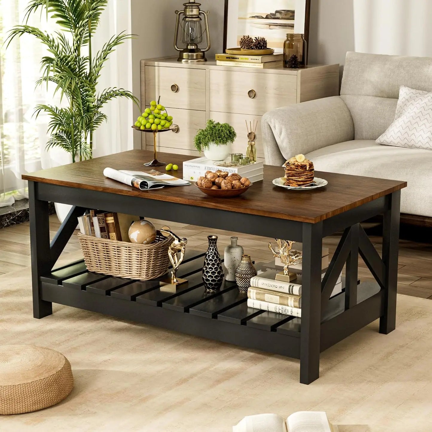 40in Lift Top Coffee Table with Storage Compartments & LED Lights for Living Room Home Office, Customized