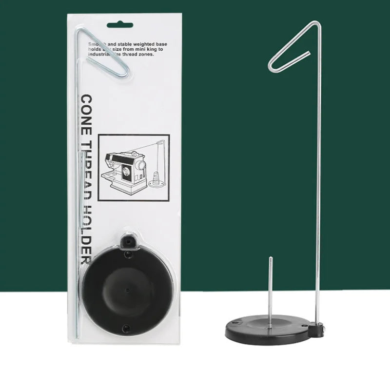 Single Thread Stand for Sewing Machine - Plastic Base Cone Spool Holder - Compatible with Large Cone Bobbins