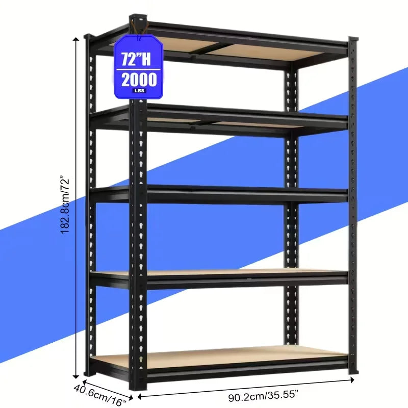 Nnovaroom  72" Adjustable Metal Double Layer Column Shelving, Commercial Grade Utility Rack for Warehouse, Basement, Kitchen, Garage, etc.