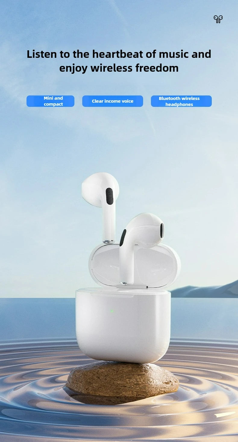 Air Pro4 wireless earphones Bluetooth 5.3 in ear earphones suitable for sports, gaming, and office work, compatible with all ear