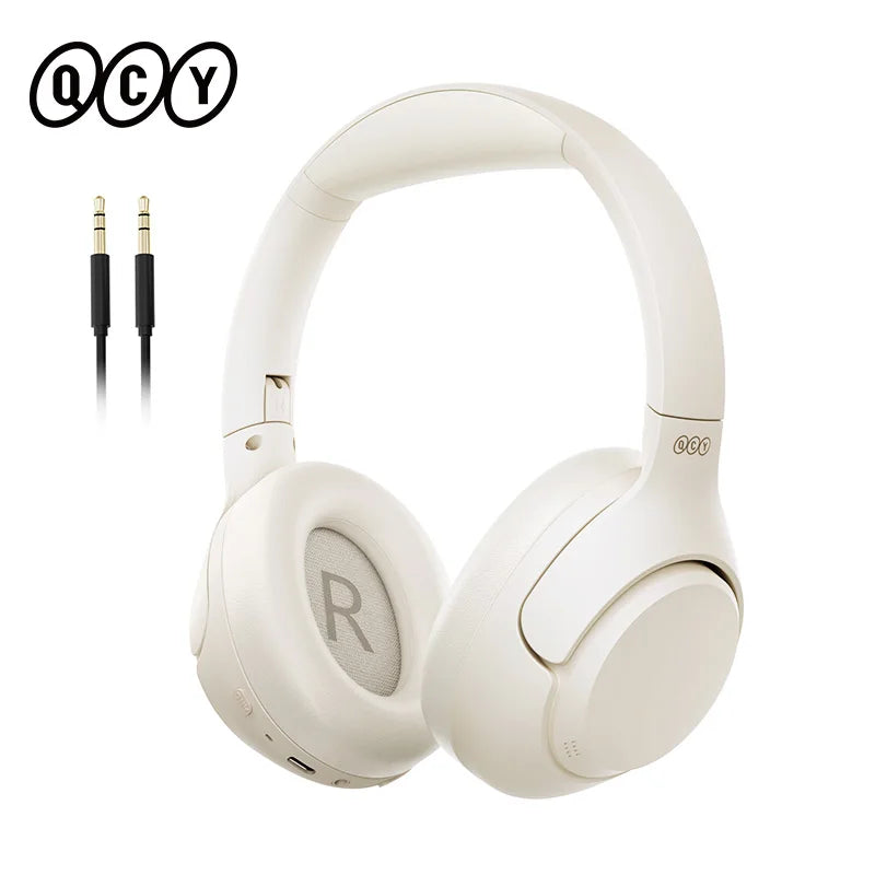 ANC Wireless Headphones Bluetooth 5.4 Hi-Res Audio Over Ear Headset 43dB Hybrid Active Noise Cancellation Earphones 60H
