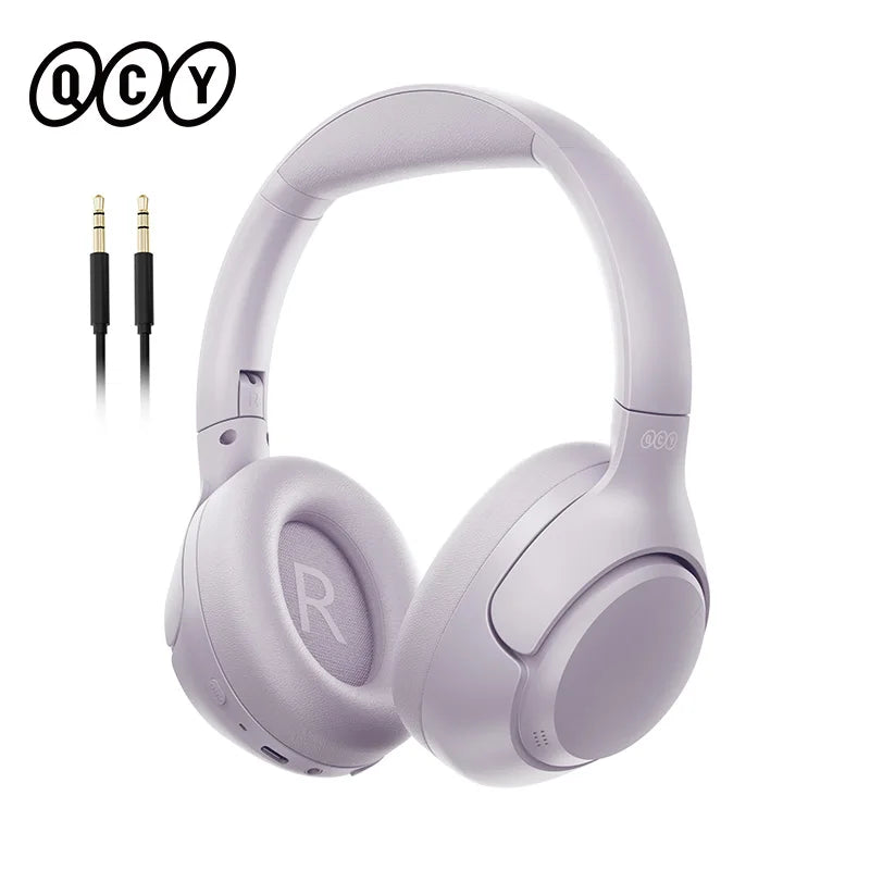 ANC Wireless Headphones Bluetooth 5.4 Hi-Res Audio Over Ear Headset 43dB Hybrid Active Noise Cancellation Earphones 60H