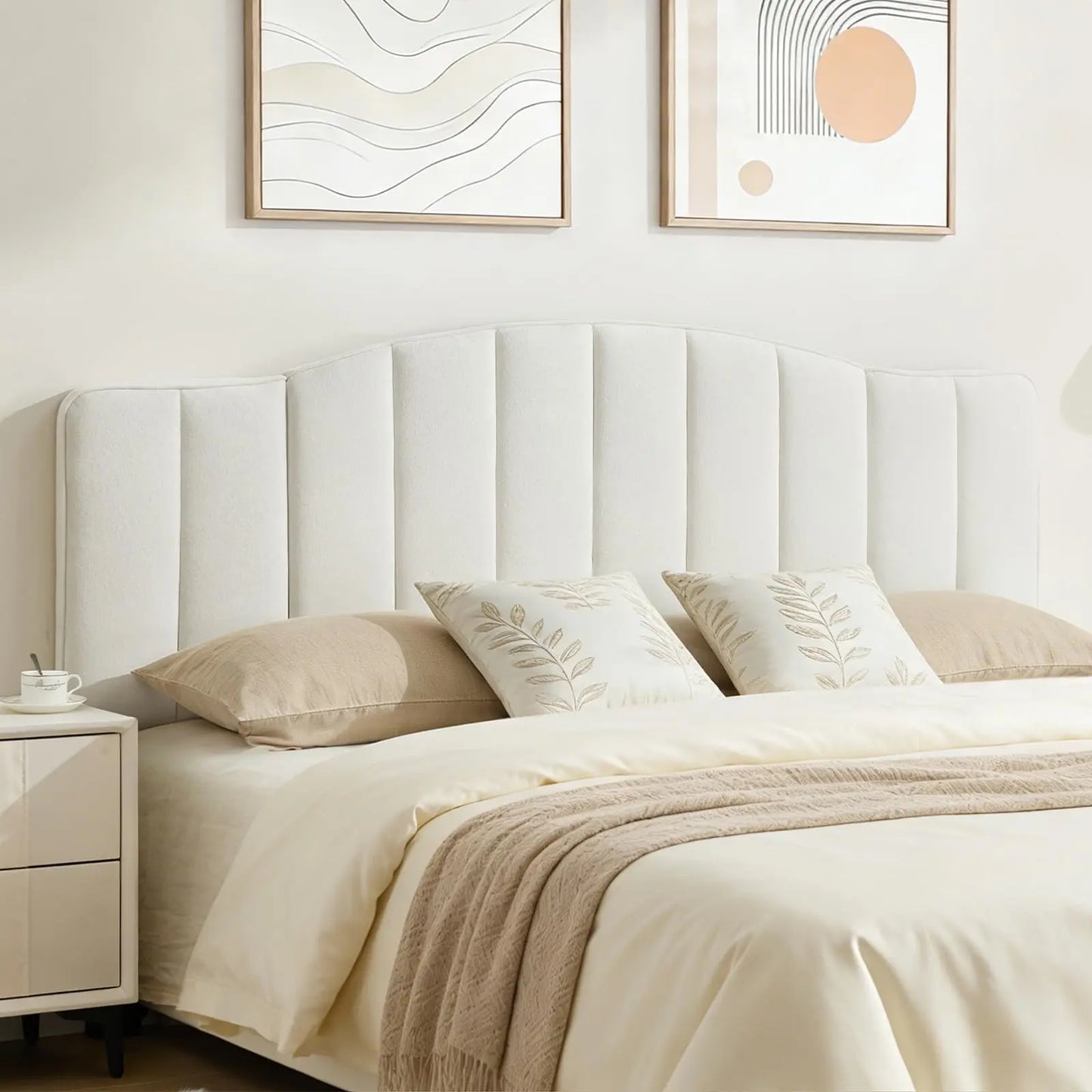 King Size Headboard Only, Upgraded One-Piece Bed Headboards Adjustable Height&Width Upholstered California, Customized