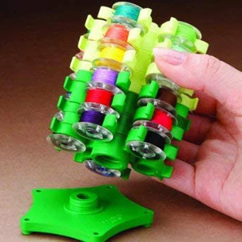 Storage Clip Stand Sewing Bobbins Tower For 30 Thread Spool Plastic Holder Clamp Organizer Sewing Machine DIY Embroidery and Sewing Tool