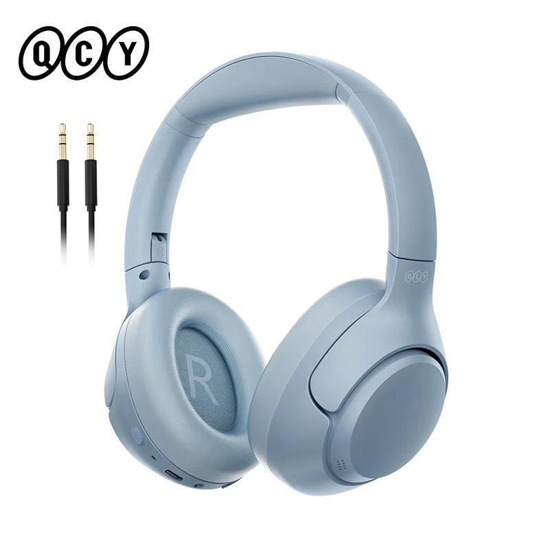 ANC Wireless Headphones Bluetooth 5.4 Hi-Res Audio Over Ear Headset 43dB Hybrid Active Noise Cancellation Earphones 60H